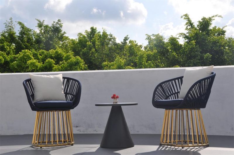 Wholesale Modern Style Rattan Aluminum Outdoor Patio Garden Outdoor Rattan Aluminum Furniture Chair Set