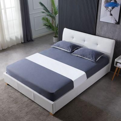 Home Furniture Bedroom Hotel King Queen Size Double Modern Design Leather PU Upholstery Beds