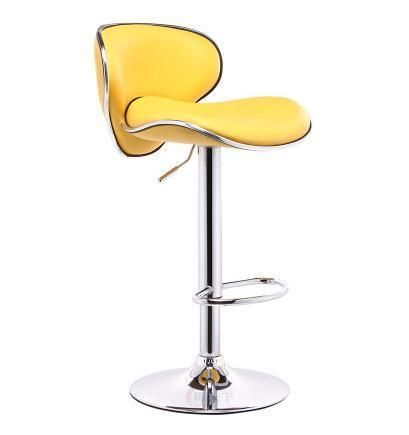 Modern Fabric Lifting 360 Swivel Barstool Faux Leather Overstuffed Comfortable Bar Chair with Metal Base
