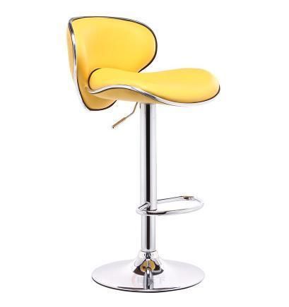Modern Fabric Lifting 360 Swivel Barstool Faux Leather Overstuffed Comfortable Bar Chair with Metal Base