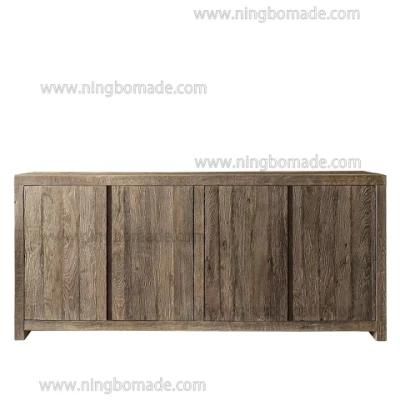 Rough-Hewn Planks Furniture Rustic Nature Reclaimed Oak Buffet Cabinet