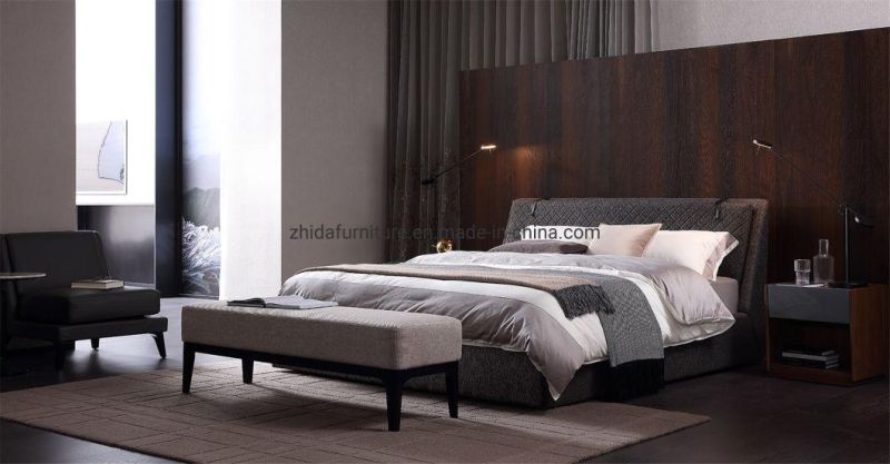 Modern Home Hotel Bedroom Furniture Set Double Bed