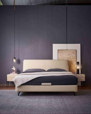 Hot Selling Hotel Project Home Bedroom Furniture Upholstered Platform Bed Set Modern Leather Beds