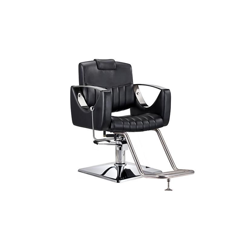 Hl-1102 Salon Barber Chair for Man or Woman with Stainless Steel Armrest and Aluminum Pedal
