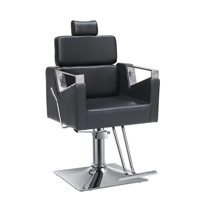 Hl-1102 Salon Barber Chair for Man or Woman with Stainless Steel Armrest and Aluminum Pedal