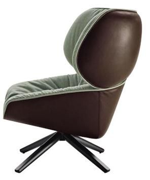 Luxury Hotel Lobby Furniture Fiberglass Upholstery Tabanon Lounge Chair