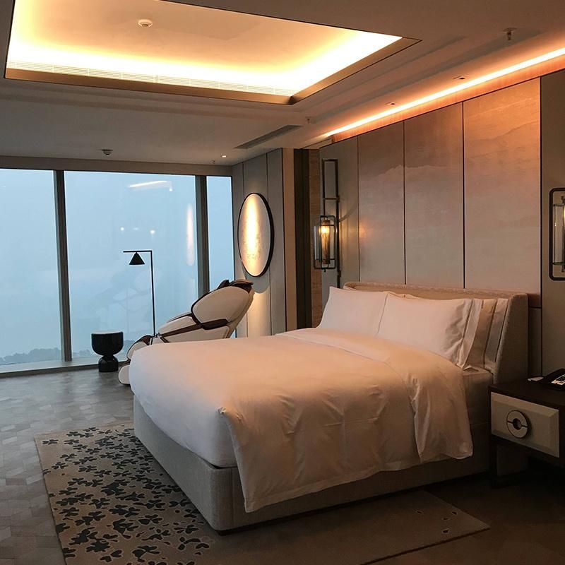 Latest Hotel Room Set White Modern Leather Metal Beds Bedroom Furniture Set Designs