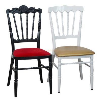 Hotel Furniture Leather Pholstered Stacking Banquet Chair with Crown Back Nordic Simple Dining Table and Chair Restaurant Stool Hotel Chair