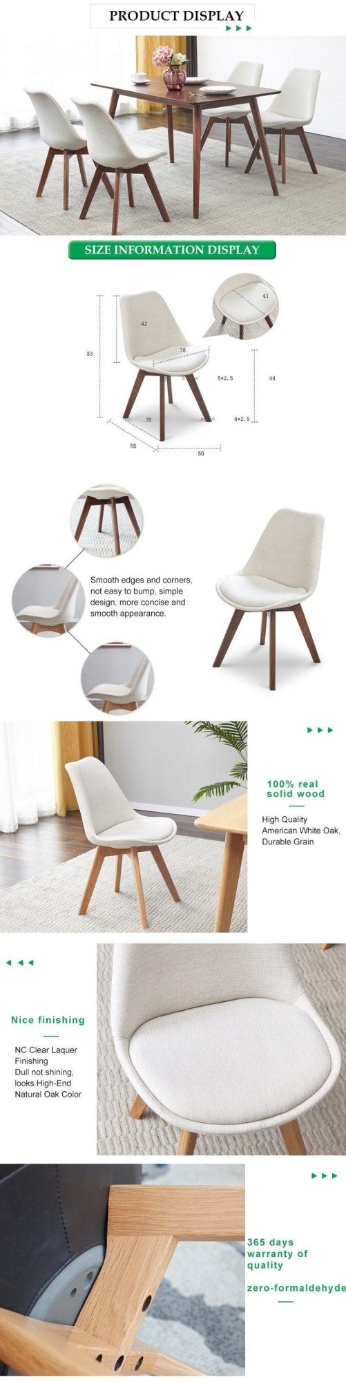 Furniture Modern Furniture Home Furniture Nordic Contemporary Modern Luxury White PU Leather Cushion Fully Upholstered Wood Tulip Dining Room Chair