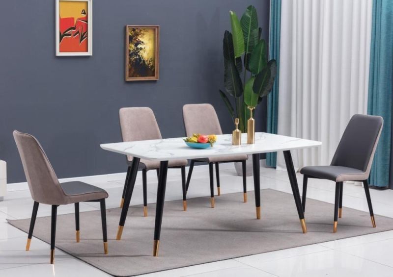 Hot Selling Home Restaurant Dining Room Furniture Colored PU Leathered Dining Chair