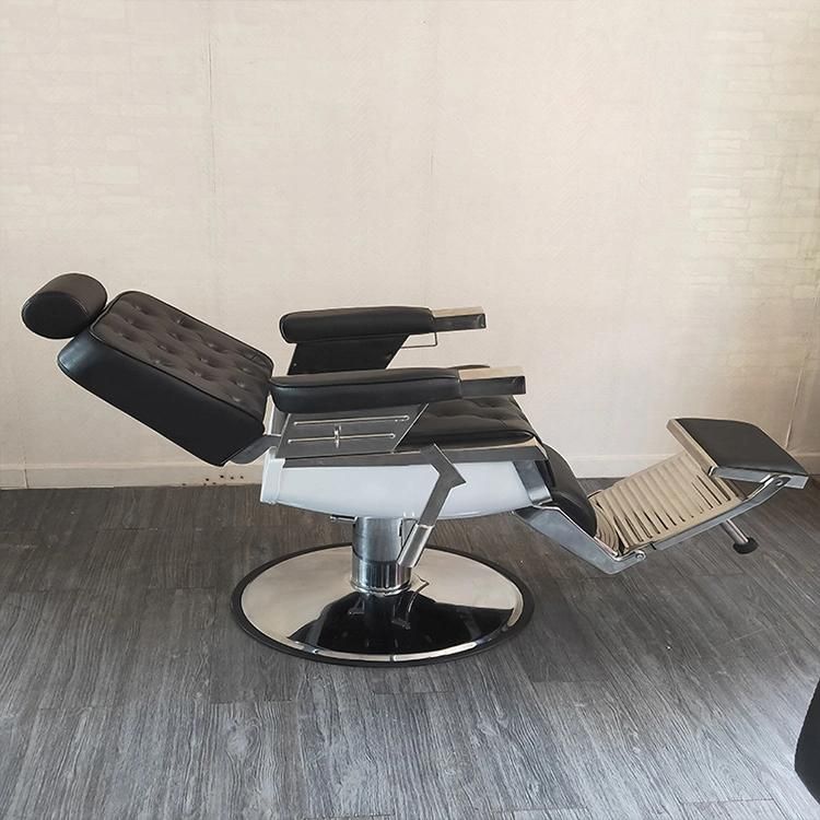 Hot Sale Portable Salon Chair Heavy Duty Man Reclining PU Leather Barbers Chairs