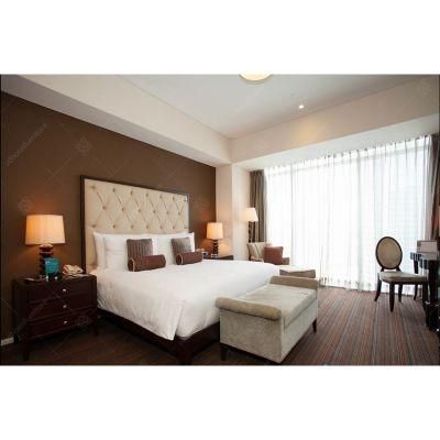 Luxury Hilton Hotel Bed Room Furniture Wood King Bed Design for Sale