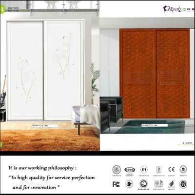 Sliding 2 Door Simple Wood Sliding Wardrobe