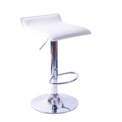 White Leather Bar Stools Stainless Adjustable Barkruk Modern Dining Swivel Stool