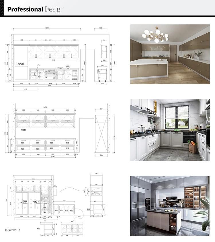 Modular Black Melamine Kitchen Cabinets Modern Picture Australia Standard for House Use