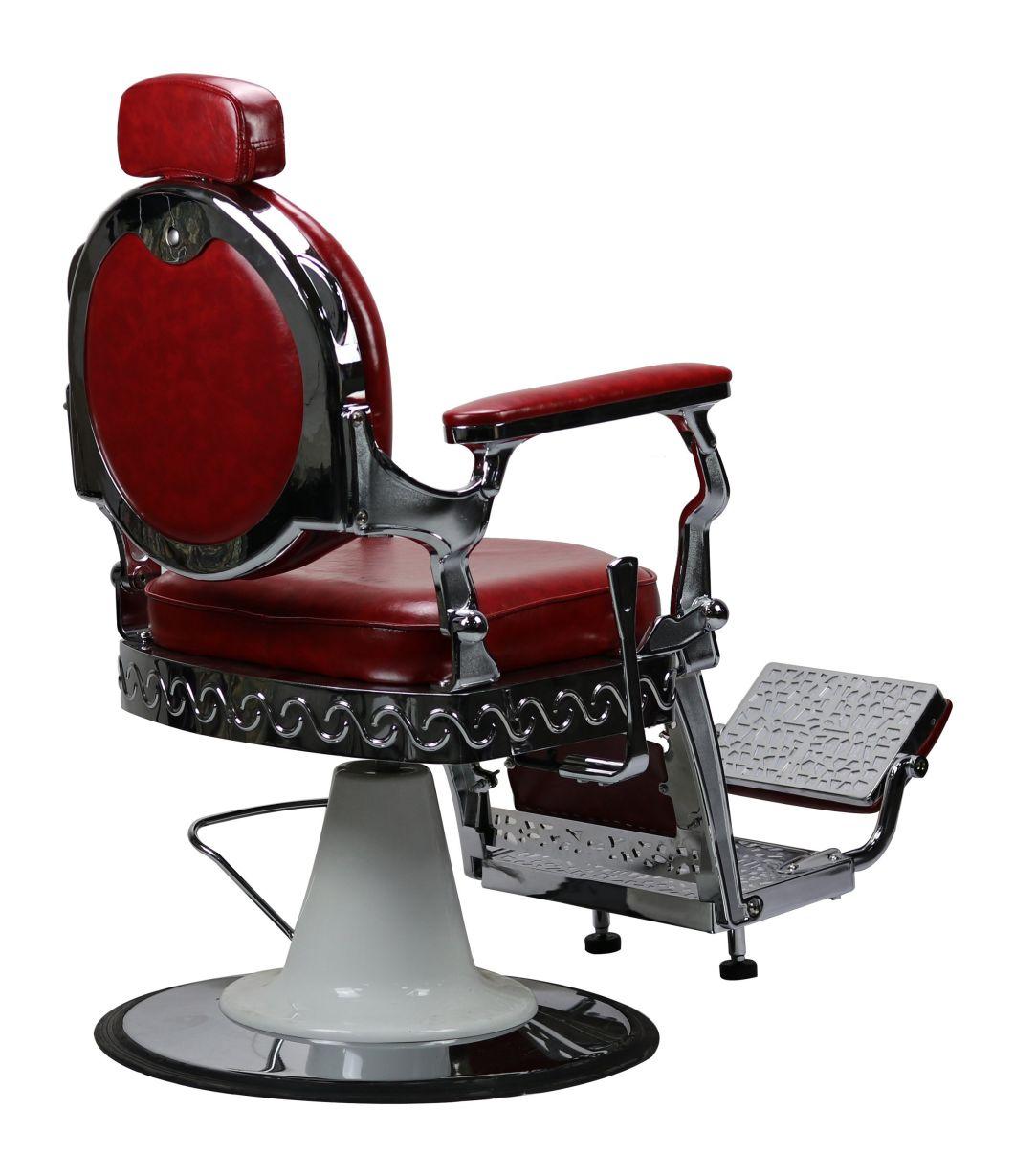 2019 New Barber Chair with White Heavy Duty Salon Chair, Hairdressing Chair