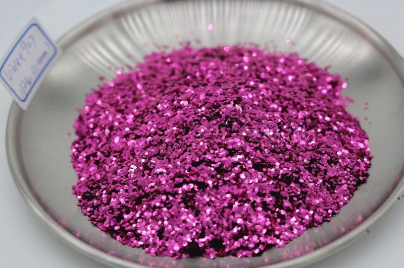 Lasting Even Skin Tone Diamond Highlighter Rose Red Holographic Glitter Powder for Valentine Makeup and Nail Arts