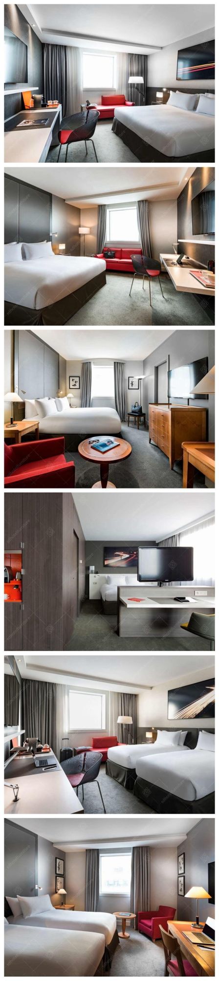 Modern Fashionable Design 5 Stars Hotel Bedroom Furniture Sets