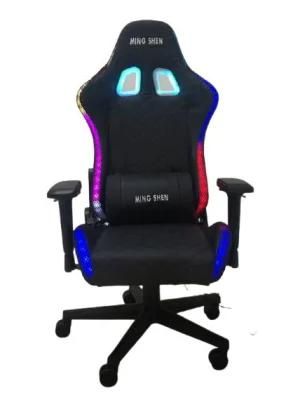 RGB LED Lights Gaming Chair with Foot Stool
