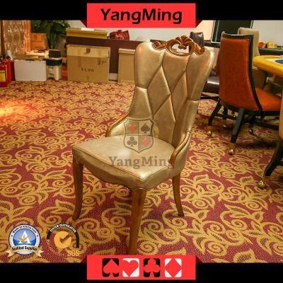 Korean Restaurant Solid Wood Chair Living Room Simple PU Leather Chair Solid Wood Frame Korean Casino Hotel Dining Chair Ym-Dk06