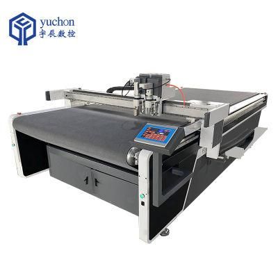 Round Blade Smooth Edges Sofa Chair Seat Cover Cutting Machine with Smooth Edges by Vibrating Knife