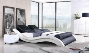 Typical Hot Selling Fashion Black Leather Bed S021