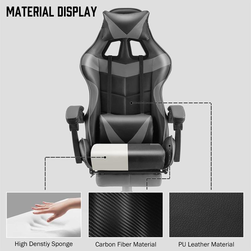 Green Hight Back Racing Chair Swivel Game Chair