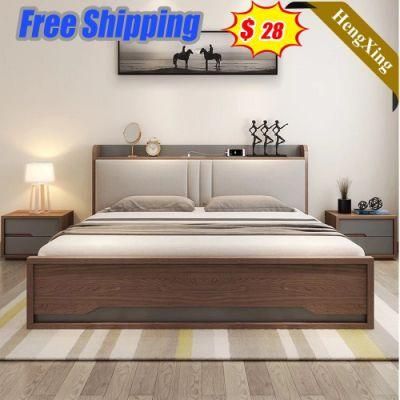 Wooden Home Hotel Bedroom Furniture Set Mattresses MDF Double Single Adult King Bed