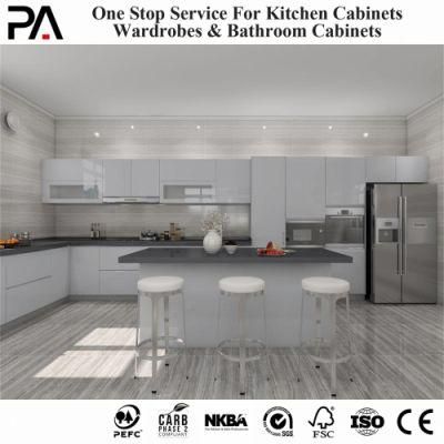 PA Modern Light Gray Durable King Small Set Modern 2022 Designs Laminate Kitchen Cabinet