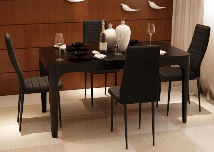 Free Sample Low Price Synthetic Leather Dining Room Chairs Furniture Metal Frame Dining Chairs