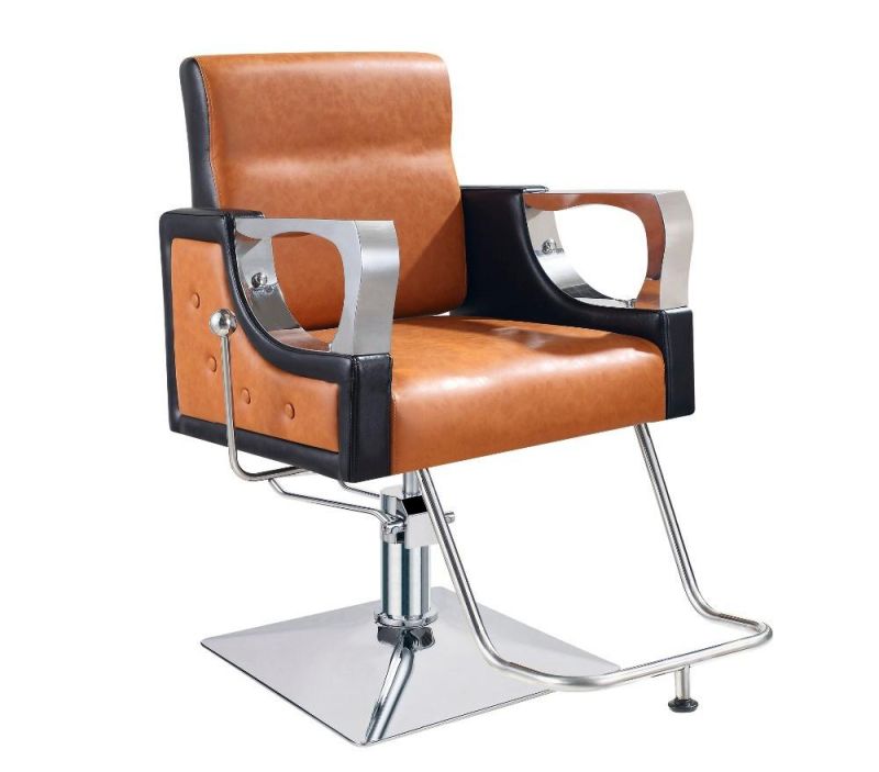 Hl-1179 Salon Barber Chair for Man or Woman with Stainless Steel Armrest and Aluminum Pedal