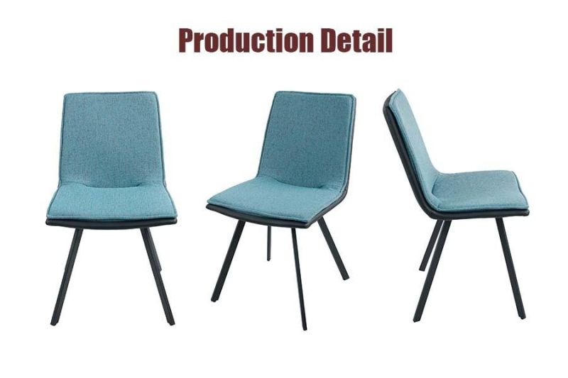 Wholesale Home Dining Room Furniture Leather Fabric Spraying Steeldining Chair for Outdoor