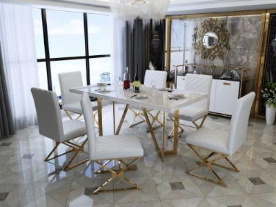 Modern Hotel Luxury Wedding Chair Set Rectangular Shape Design Dining Furniture Set