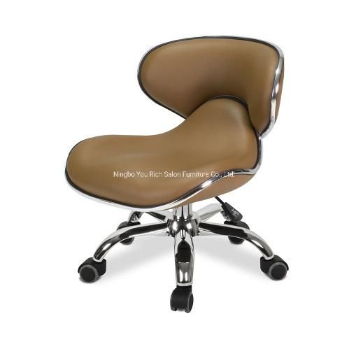 Commercial Salon Furniture for Beauty Salon 360 Reclining Technician Stool Lifting Small Bar Chair