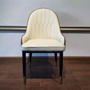 Leisure Leather Dining Room Chair Gold Chrome Leg Upholstered Dining Chair