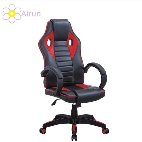 2021 Free Sample Customized White Leather Blue Light Sillas Gamer LED RGB Gaming Chair