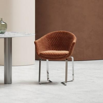 Nordic Indoor Home Furniture Room Restaurant Dining Leather Velvet Modern Dining Chair