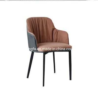 Wholesale Market Factory Restaurant Furniture Leather Metal Frame Dining Chairs