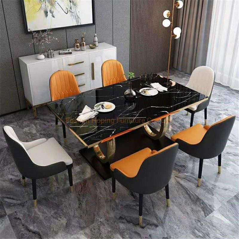 Wholesale Modern Home Dinner Furniture Metal Legs PU Leather Dining Chair Metal Chair Butterfly Back Stainless Steel Wedding Furniture Event Dining Chair