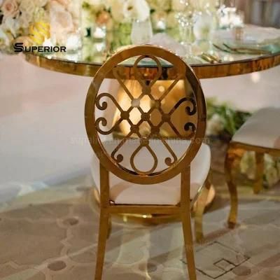 Modern Wedding Event Rental Gold Metal Dining Chair for Sale