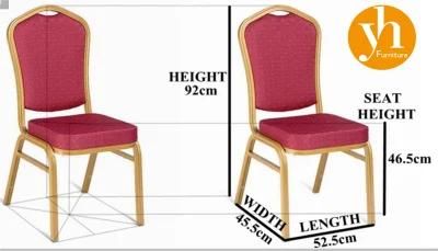 Fireproof Waterproof Fabric Aluminum Restaurant Wedding Banquet Hotel Dining Chair