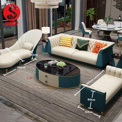 Factory Direct Supply Modern Art Antique Multi Functional Double Color Home Furniture 4 Seaters Sectional Sofa