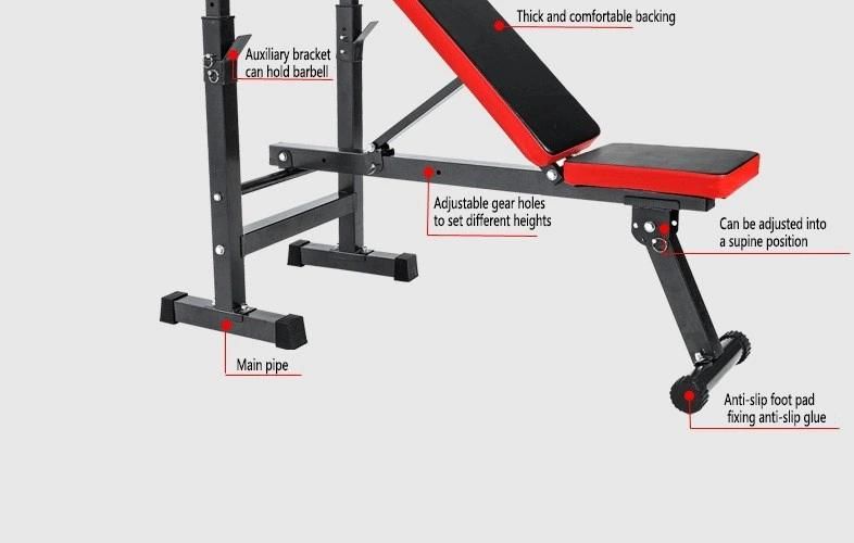 Fitness Workout Lifting Bench Gym Incline Machine Flat Adjustable Rack Multi Bench Press