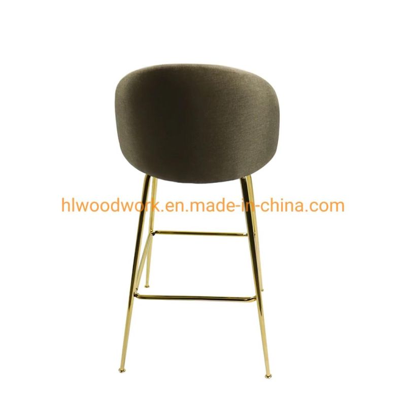 Cheap Modern Hotel Leisure Dining Hotel Fabric Chair Office Leisure Chair with Metal Legs Nordic Hotel Leather Gold Steel Modern Hotel Bar Stool Chairs