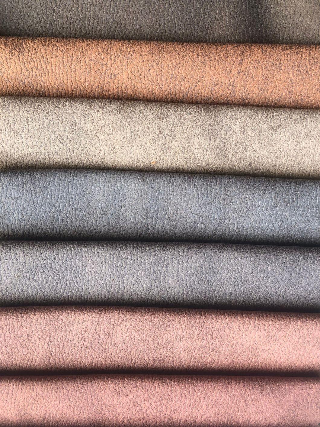 380GSM Leather Looking Knitting Velvet Furniture Fabric Upholstery Fabric (TL1926)