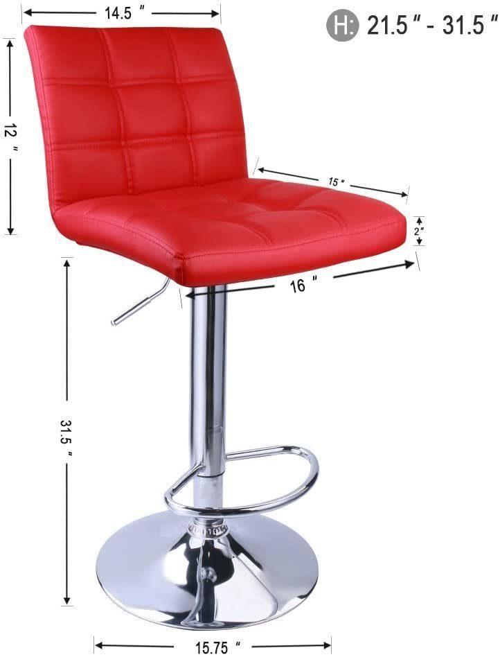Modern Leather High Kitchen Bar Chair