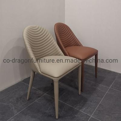 2021 New Design Dining Furniture Steel Leather Dining Chair Set