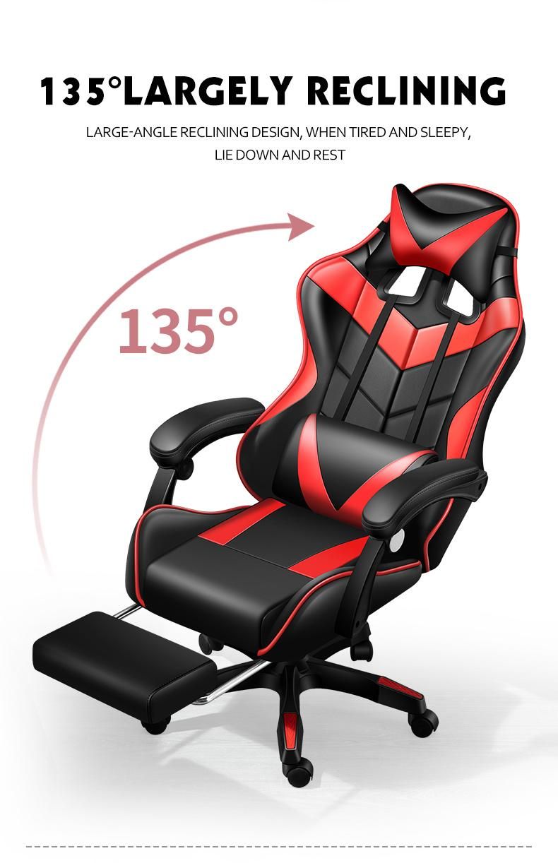 CE Approval Best Selling Ergonomic Leather E-Sports RGB Game Chair Sport Gaming Chair with Footrest Buy Direct From China Factory