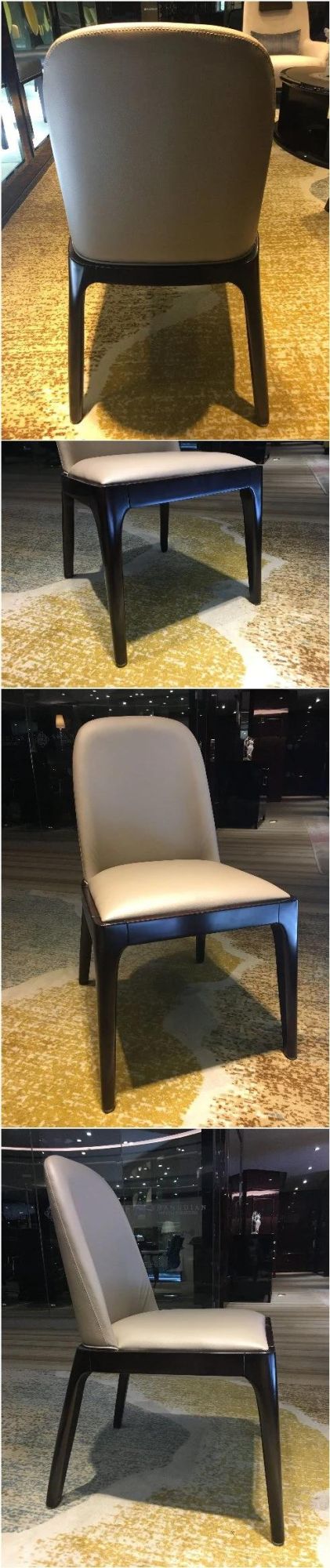 Custom Design Solid Wood Leather Chair Lounge Chair Hotel Chair SD-4002