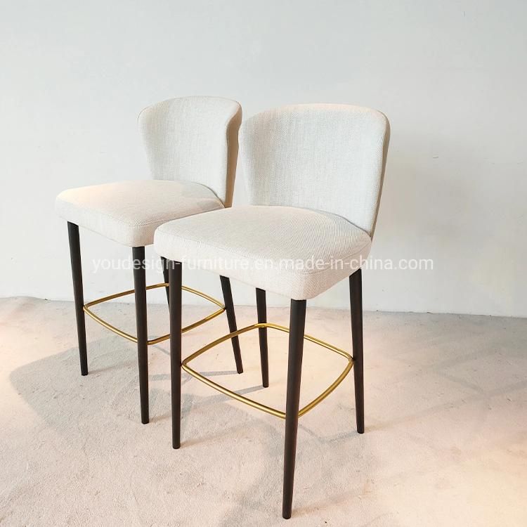 Modern Wood High Leg Bar Stool Bar Chair Half Leather Kitchen Bar Chairs for Bar with Wholesale Price